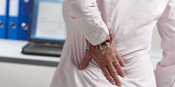 A hernia of the intervertebral disc